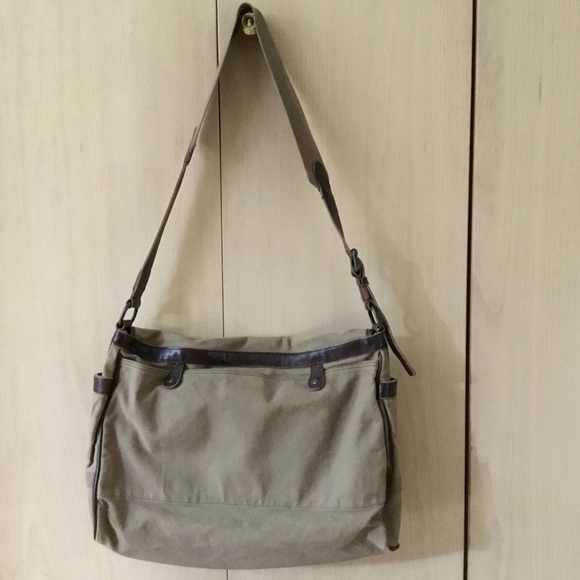 Polo Ralph Lauren Rare Vintage Canvas Leather Messenger Shoulder Bag - Picture 7 of 7